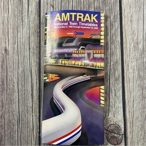 Amtrak National Train Timetables - Effective May21,1989 to September 16, 1989.